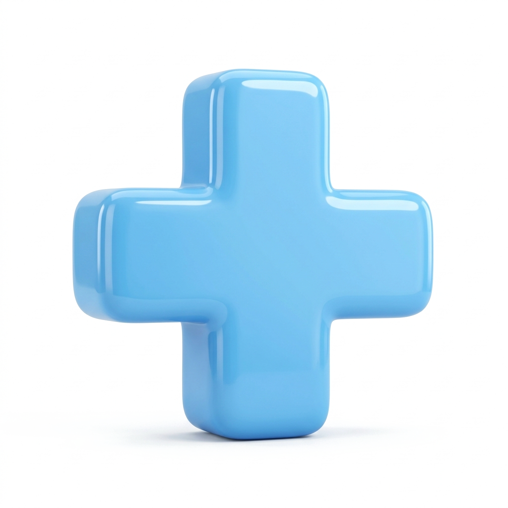 3D Blue Cross